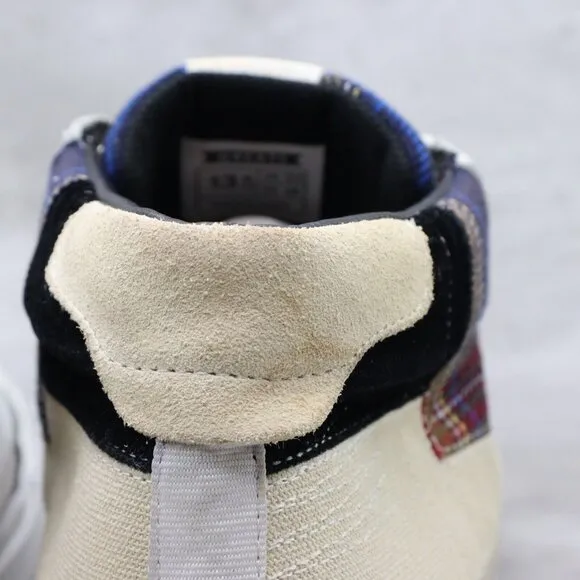 Greats Brooklyn Royale High‎ Patchwork Mens 13M US White Plaid High Top Sneakers