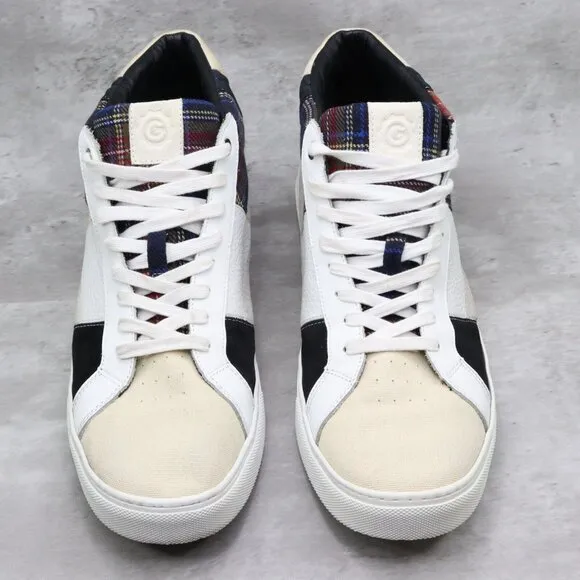 Greats Brooklyn Royale High‎ Patchwork Mens 13M US White Plaid High Top Sneakers