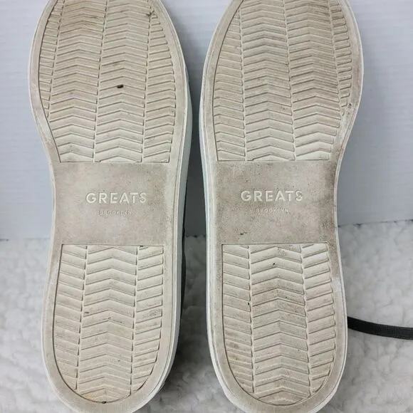 Greats Brooklyn Royal Men’s  Sneakers Size 14  Low Top Gray Leather Shoes Great