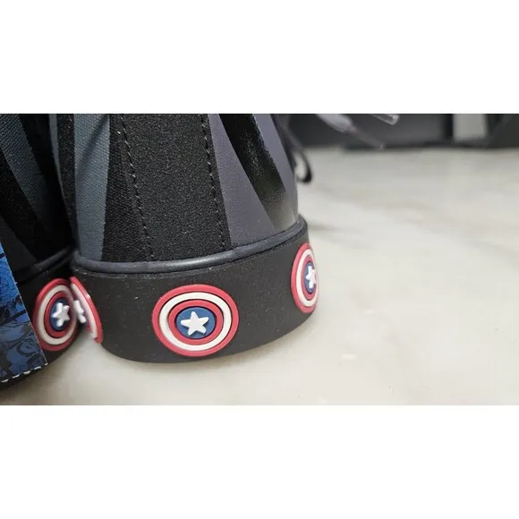 Ground Up Gray Captain America Hi-Top Sneaker Men Marvel, New! Never Worn!