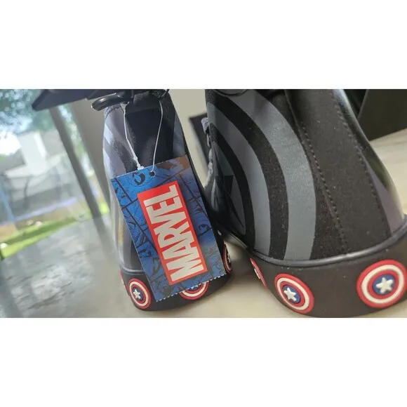 Ground Up Gray Captain America Hi-Top Sneaker Men Marvel, New! Never Worn!