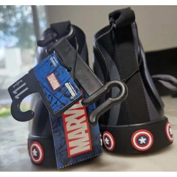 Ground Up Gray Captain America Hi-Top Sneaker Men Marvel, New! Never Worn!