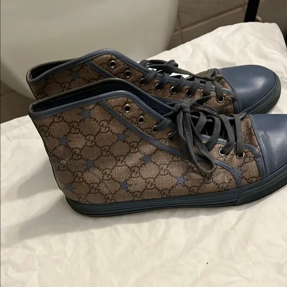 Gucci High-Top Sneakers with Monogram Pattern