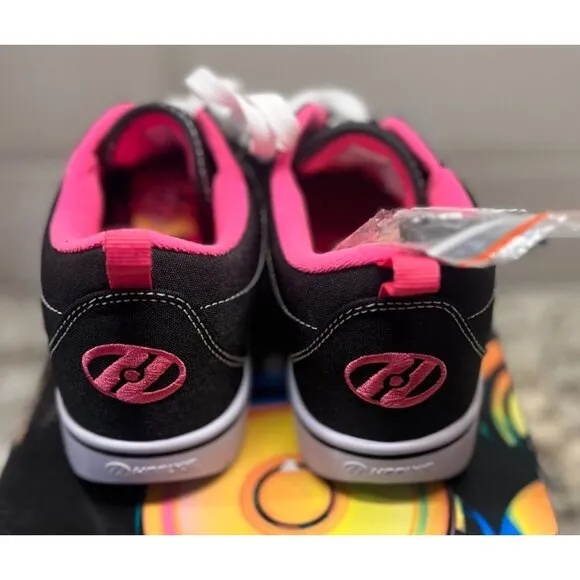 Heelys Youth size 5/ Women size‎ 6 Black &amp; Pink Skate Shoes With Wheels