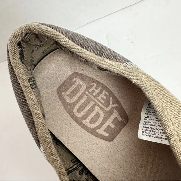 Hey Dude Conway Craft Sneakers Men's Size 11 Casual Lightweight Comfort Shoes