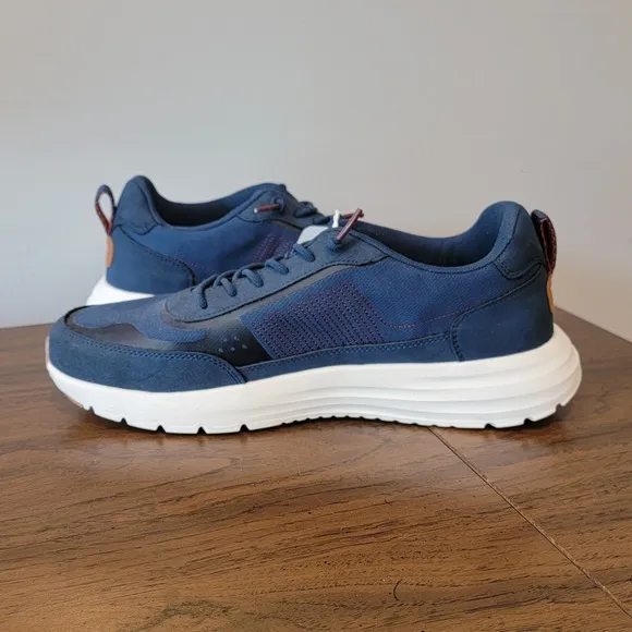 Hey Dude Mens Shoes NWT Sirocco Alta M Essentials Navy White Sneakers Size 11