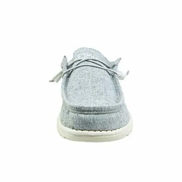 HEY DUDE MEN’S WALLY CHAMBRAY BLUE SIZE 8 | MEN’S SHOES | MEN'S LACE UP LOA