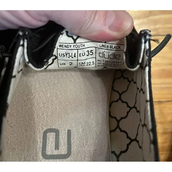 Hey Dude Wendy Linen‎ Black Size 3