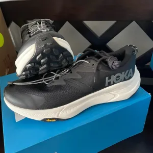 Hoka Black and White Athletic Shoes with Performance Cushioning