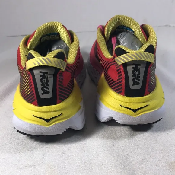 Hoka Bondi 5 Virual Pink/ Blazing Yellow Women's Lace Up Running Athletic Shoes