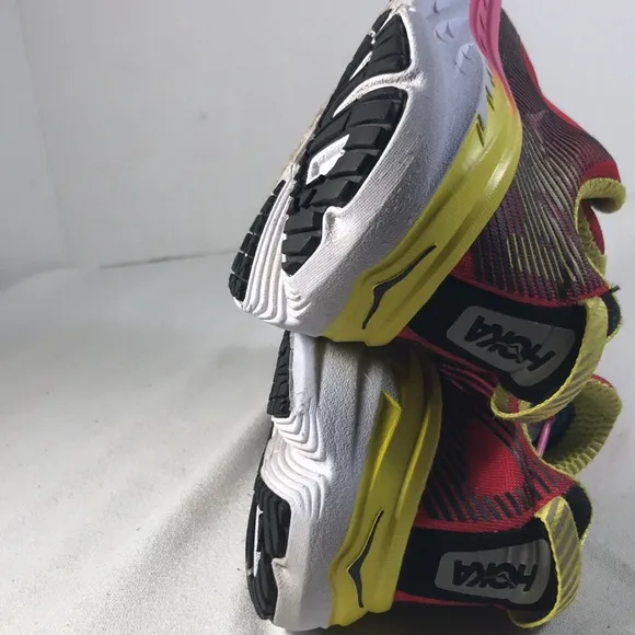 Hoka Bondi 5 Virual Pink/ Blazing Yellow Women's Lace Up Running Athletic Shoes
