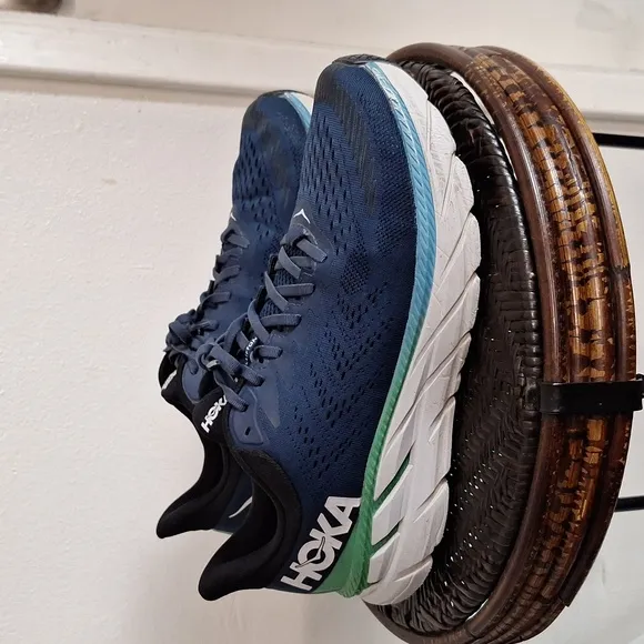 Hoka Clifton 7 Men's Blue / Green Running Shoes Size 11.5