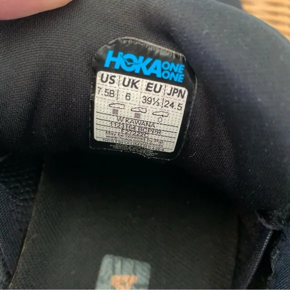 Hoka Kawana Training &amp; Running Shoes Black/Copper Sz 7.5