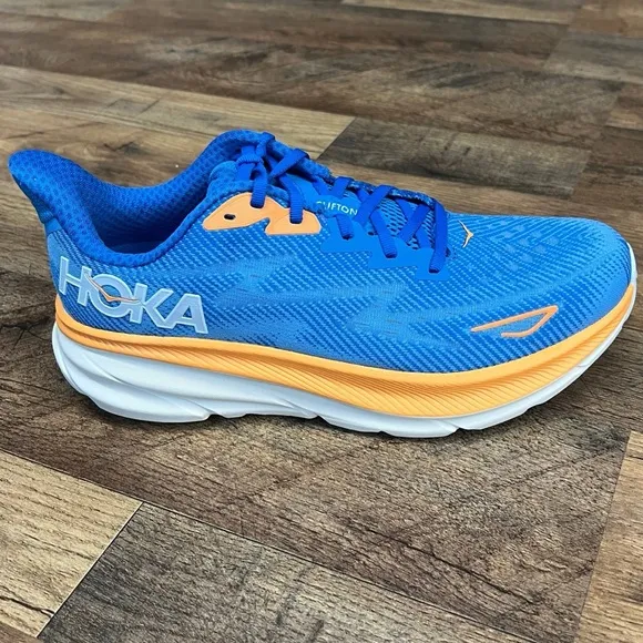HOKA® M Clifton 9 Men’s Running Shoes in Coastal Sky All Aboard Size 10.5D