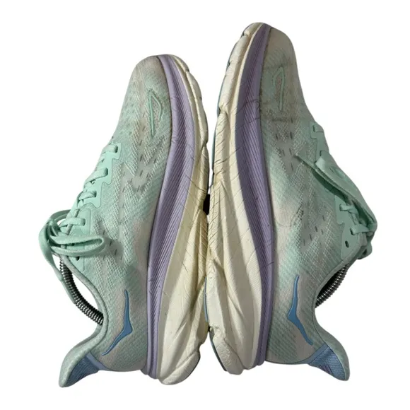 Hoka One Clifton 9 Sunlit Ocean Lilac MistWomens Sz7 Wide Running