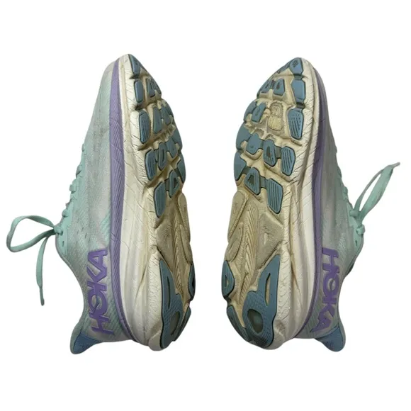 Hoka One Clifton 9 Sunlit Ocean Lilac MistWomens Sz7 Wide Running