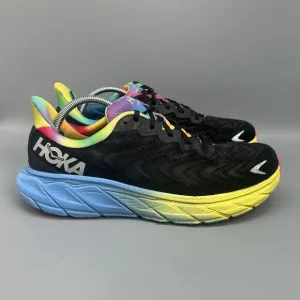 Hoka One One Arahi 6 Men's 11 Black Rainbow Athletic Sneakers Lace-Up Low Top