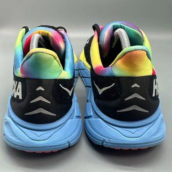 Hoka One One Arahi 6 Men's 11 Black Rainbow Athletic Sneakers Lace-Up Low Top