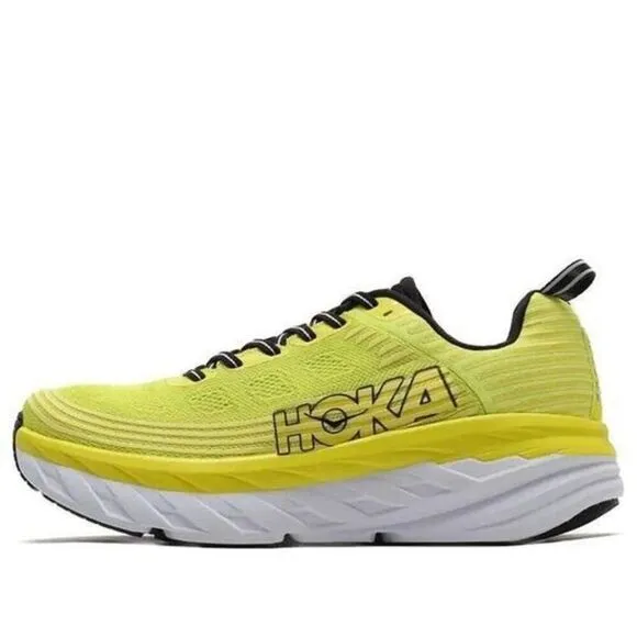 Hoka One One Bondi 6 1019269/CATH Sneaker Men Yellow Low Top Running Shoes EFAS8