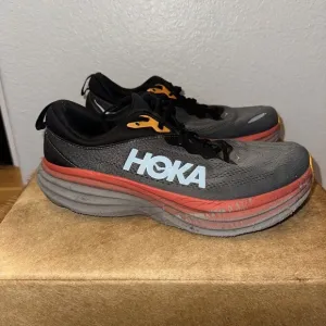 Hoka One One Bondi 8 Wide Men's Size‎ 12 D Shoes Anthracite Castlerock 1127953