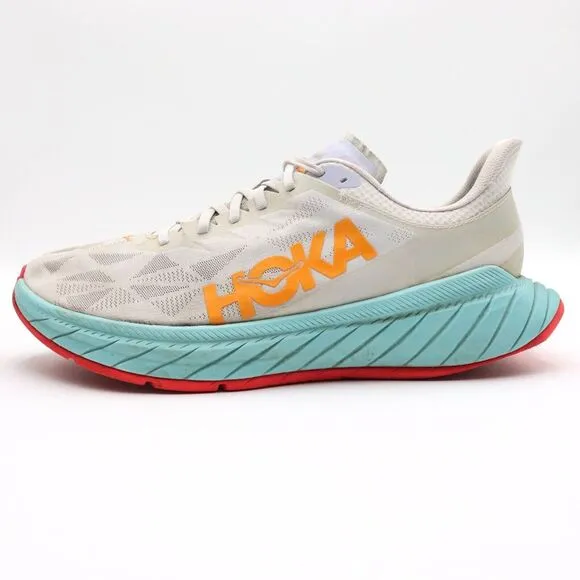 Hoka One One Carbon X 2 Mens 13D US‎ White Running Shoes Sneakers 1113526 WBOR