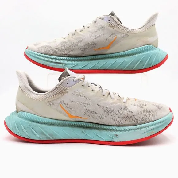 Hoka One One Carbon X 2 Mens 13D US‎ White Running Shoes Sneakers 1113526 WBOR