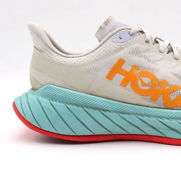 Hoka One One Carbon X 2 Mens 13D US‎ White Running Shoes Sneakers 1113526 WBOR