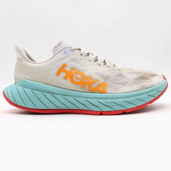 Hoka One One Carbon X 2 Mens 13D US‎ White Running Shoes Sneakers 1113526 WBOR