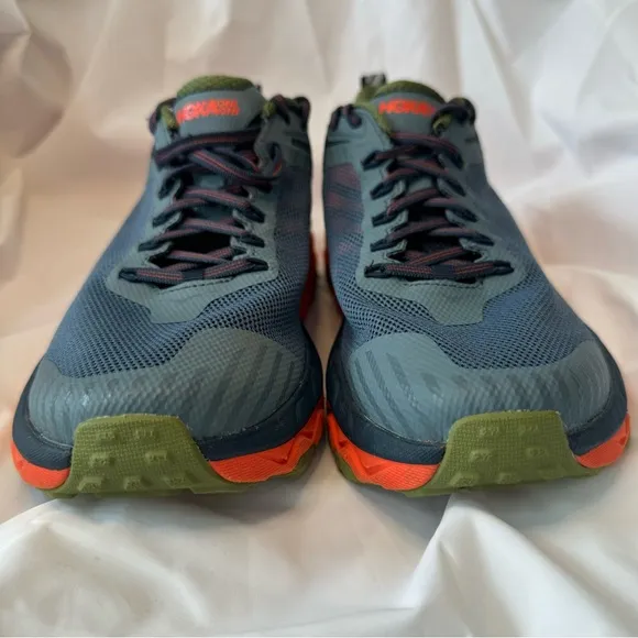 Hoka One One Challenger ATR Trail Running Shoes, Gray/Orange, Men’s Size 8, EUC