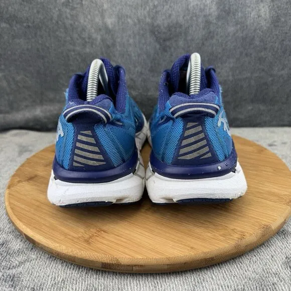 Hoka One One Clifton 4 Shoes Mens Size 9.5 2E Blue Running Comfort Sneakers