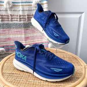 Hoka One One Clifton 9 Bellwether Blue Evening Sky Running Shoes Women’s 8.5