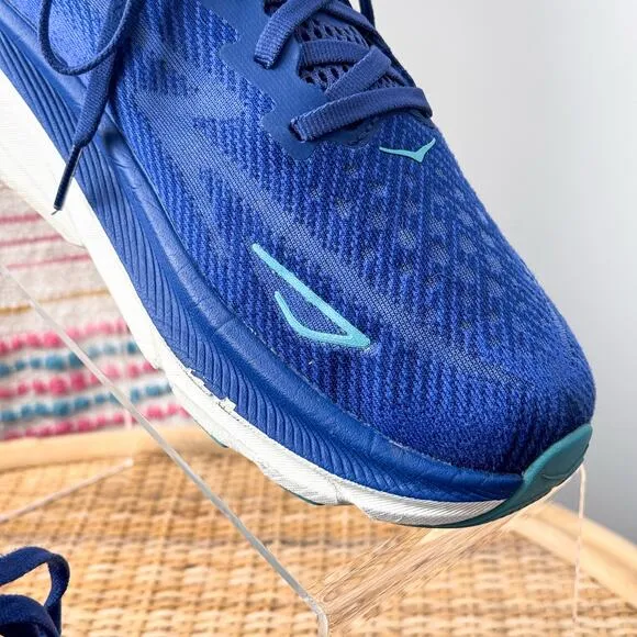 Hoka One One Clifton 9 Bellwether Blue Evening Sky Running Shoes Women’s 8.5