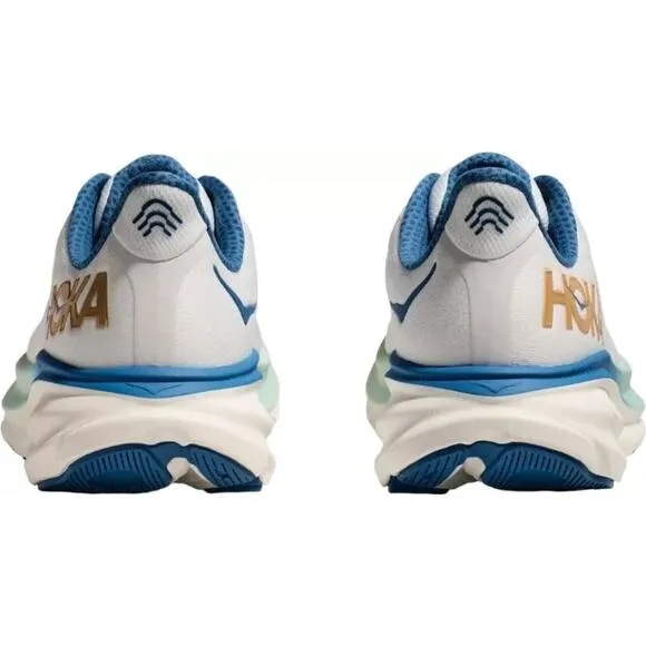 Hoka One One Clifton 9 Everyday Running Shoes Sneakers White Blue Size US 12D