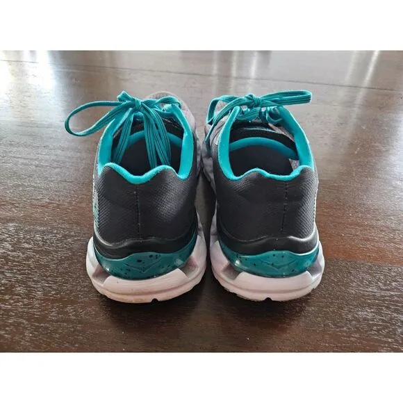 HOKA One One Elevon White/Teal/Gray Running Shoes 1019268 Women's Size 9