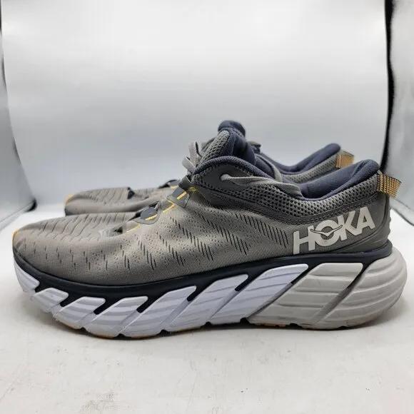 Hoka One One Gaviota 3 Mens 10.5 D Charcoal Gray Ombre Blue Running Shoes