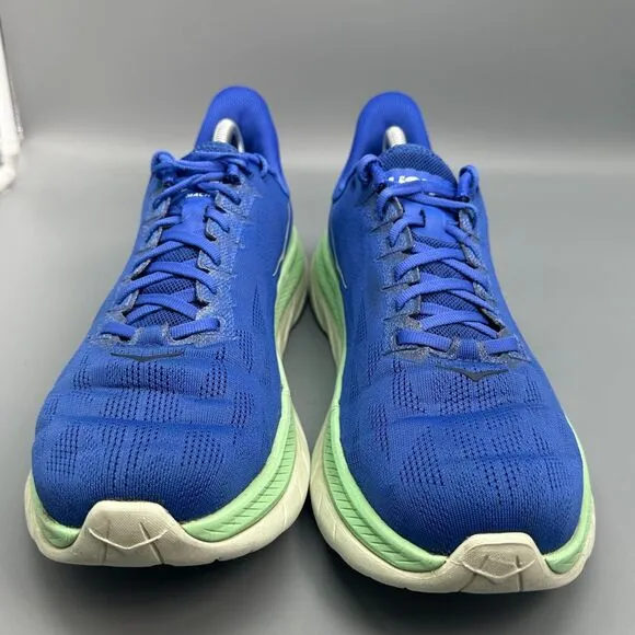 Hoka One One Mach 4 Men's 11 Blue Athletic Running Sneakers Lace-Up Low Top