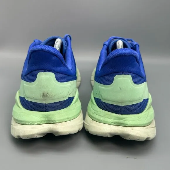 Hoka One One Mach 4 Men's 11 Blue Athletic Running Sneakers Lace-Up Low Top