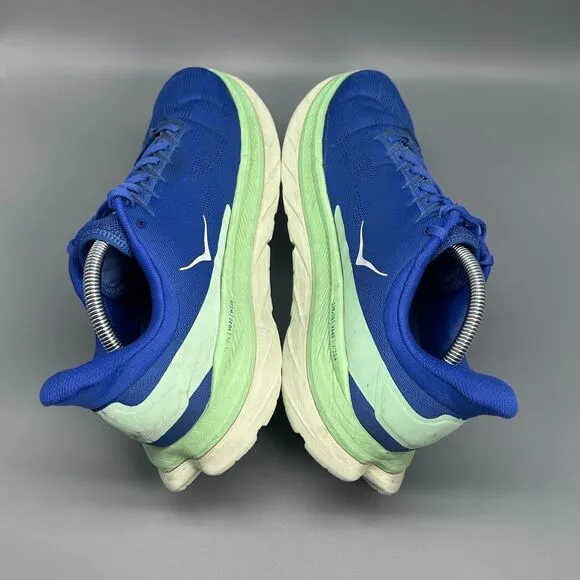 Hoka One One Mach 4 Men's 11 Blue Athletic Running Sneakers Lace-Up Low Top