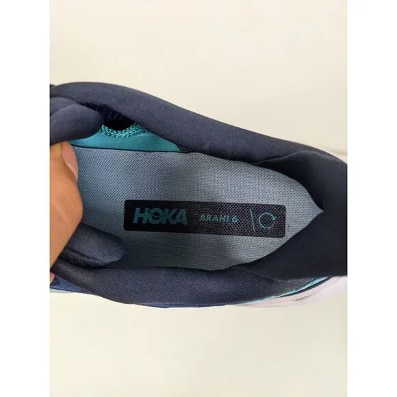 Hoka‎ One One Mens Arahi 6 Running Shoes 1123194 Blue Size 9.5D.