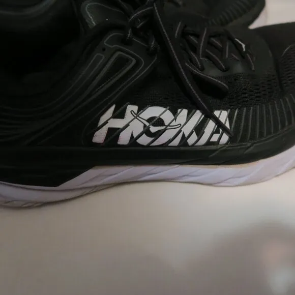 Hoka One One Mens Bondi 7 (1110518 BWHT) Black Running Shoes Sneakers Size 10
