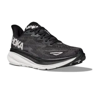 Hoka One One Men’s Clifton 9 Shoes Sneakers Black White Size 11.5 Breathable