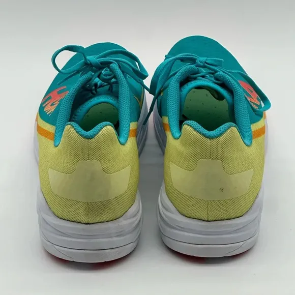 Hoka One One Rocket X Blue Green White Racing Running Shoes Men's Size 14
