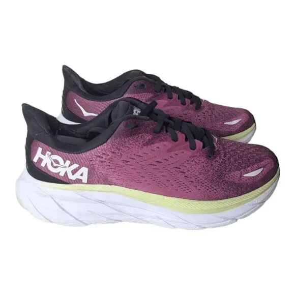 HOKA ONE ONE Clifton 8 'Ibis Rose Pink Green' Running Shoes Size 9.5B