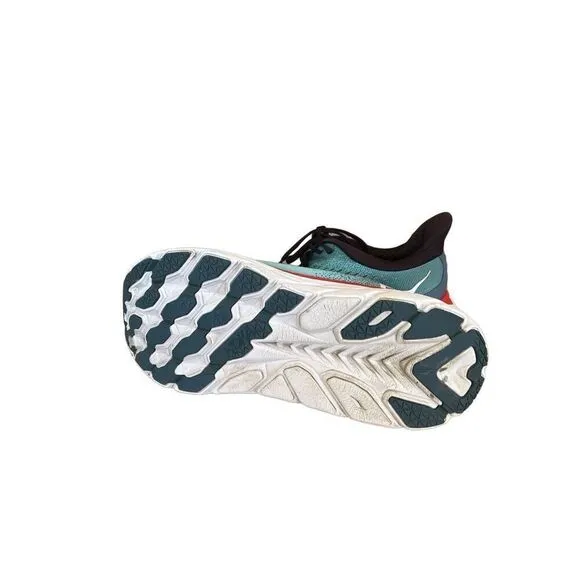 HOKA One One Men's Teal Lace Up Round Toe Clifton 8 Running Shoes Size 9.5D