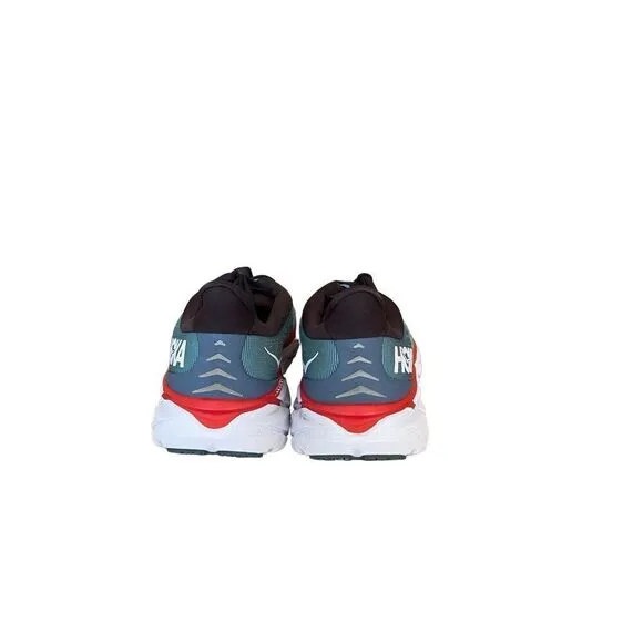 HOKA One One Men's Teal Lace Up Round Toe Clifton 8 Running Shoes Size 9.5D