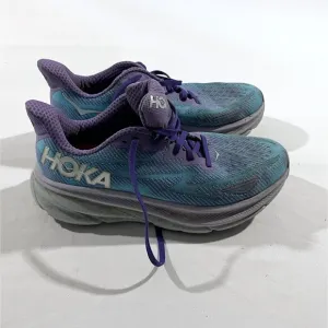 Hoka One Womens Clifton 9 Running Sneakers Shoes Chalk Violet Lilac Size 8 B