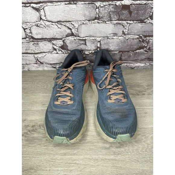 Hoka One One Bondi 7 110518 RTOS Blue Synthetic Running Shoes Men 10.5 US/44 2/3