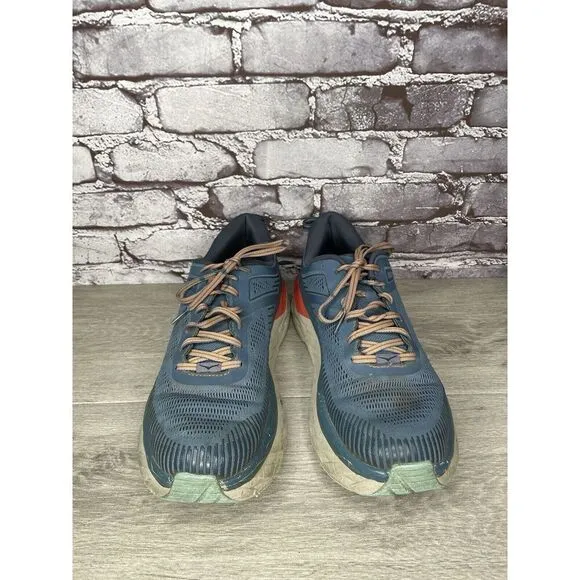 Hoka One One Bondi 7 110518 RTOS Blue Synthetic Running Shoes Men 10.5 US/44 2/3