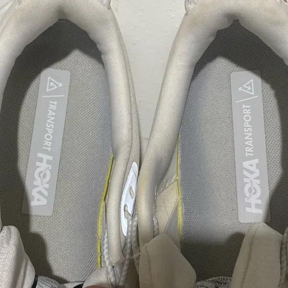 Hoka Transport White Athletic Shoes Size 9.5