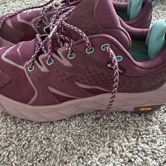 Hoka Women's Anacapa 2 Low GTX Purple Vibram Goretex Shoes Sneaker Size 7.5 NWOT